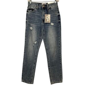 NWT Insane Gene Hi Rise Girlfriend distressed denim jeans womens 1/24